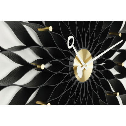 Sunflower Clock black-min
