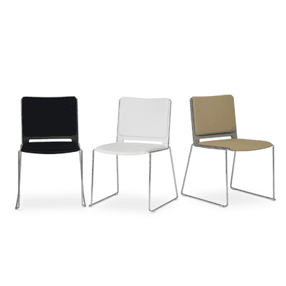 LAFILÒ SOFT CHAIR CHROMED SKID FRAME WITHOUT ARMS (2)